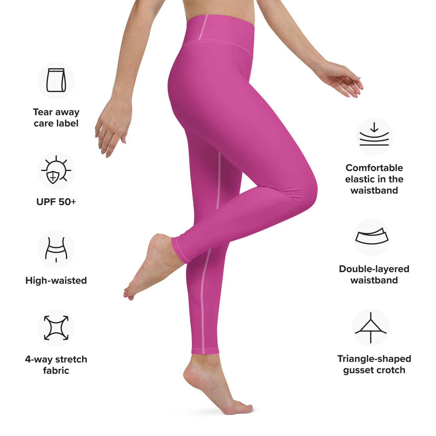 Inside Pocket Leggings - Pink